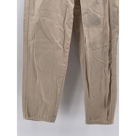 H&M Women's Tan High-Waist Twill Casual Trousers SZ 2 - Picture 6 of 11